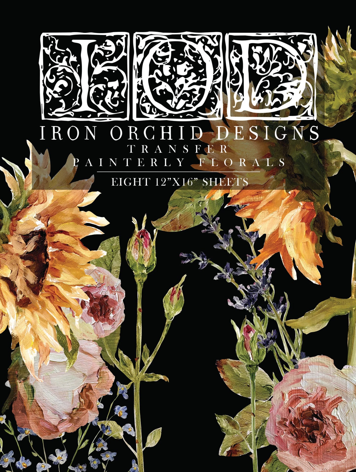 Painterly Florals IOD Transfer Pad