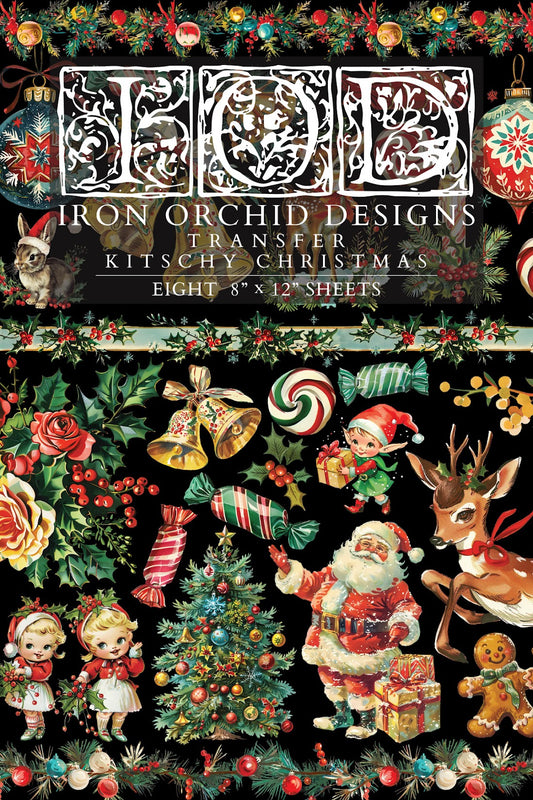 Kitschy Christmas IOD Transfer 8x12 Pad - Retired