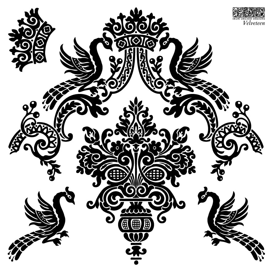 Velveteen 6x6 IOD Stamps
