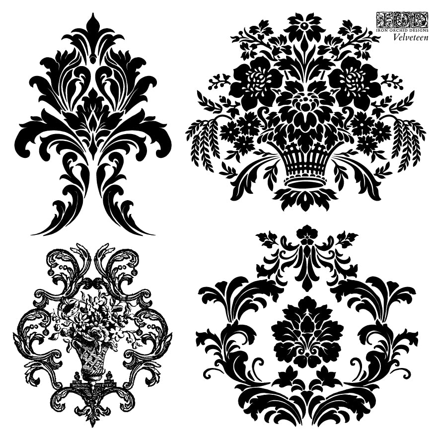 Velveteen 6x6 IOD Stamps