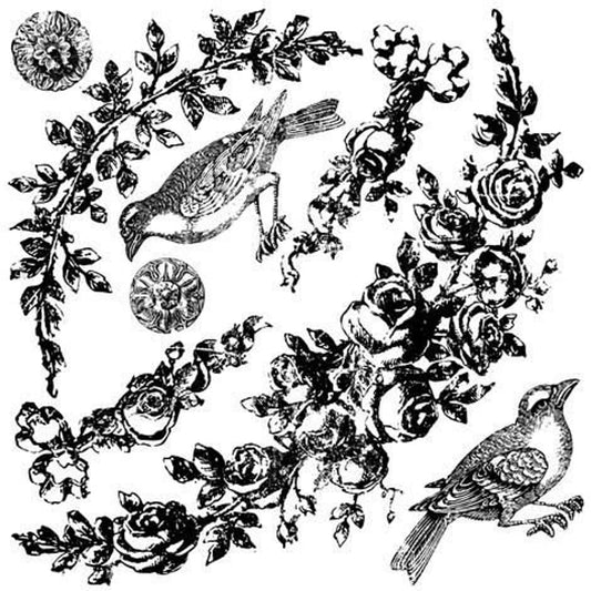 Floral Swag IOD Stamp - Retired