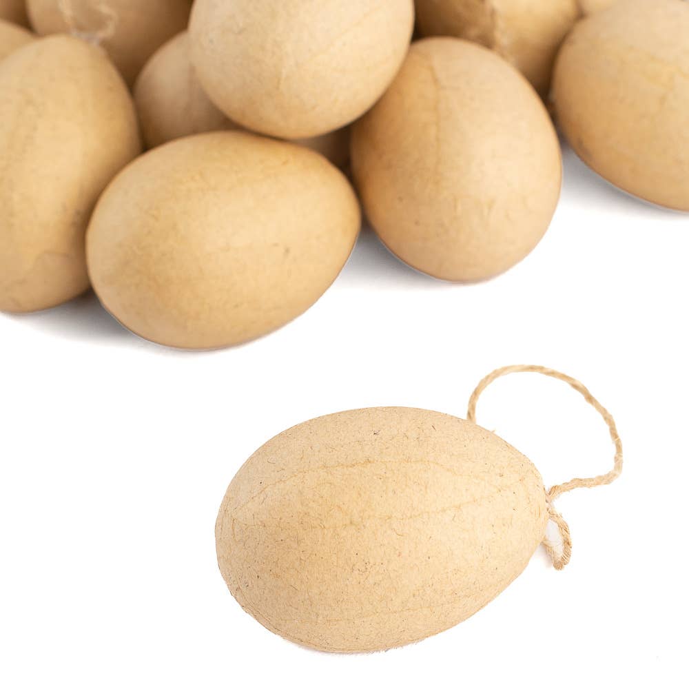 Paper Mache Egg Ornament 2-1/4”