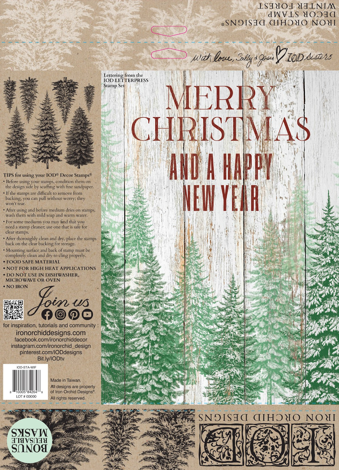 Winter Forest IOD Stamp - Retired