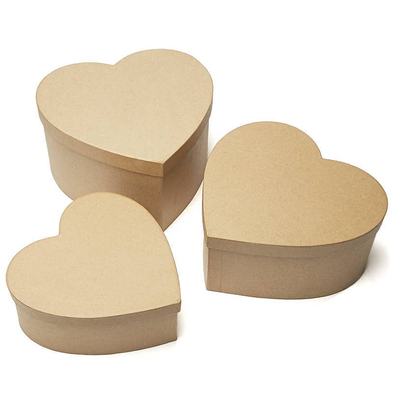 Paper Mache Heart Box Sets