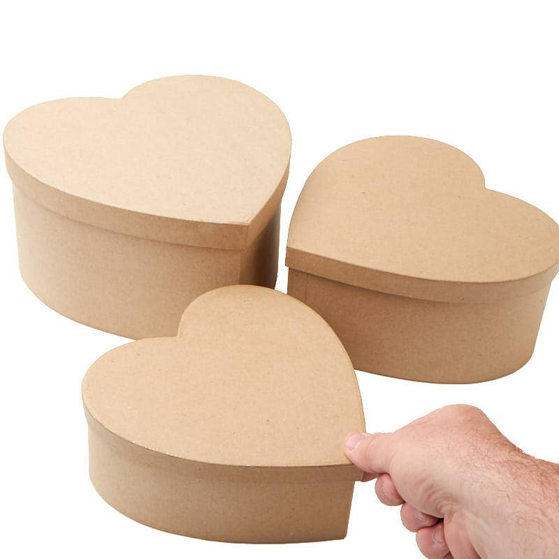 Paper Mache Heart Box Sets