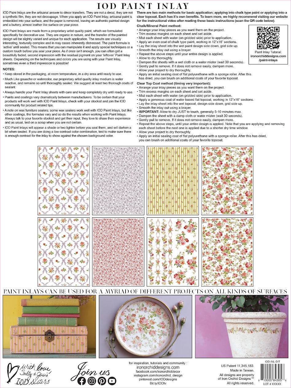 Ditsy Blooms IOD Inlay Pad