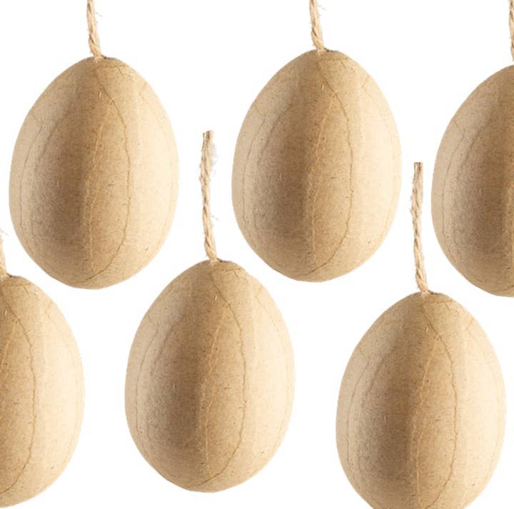 Paper Mache Egg Ornament 2-1/4”