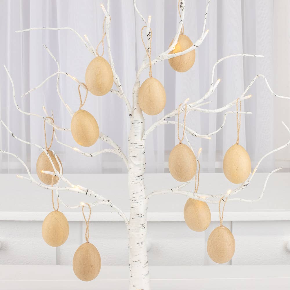 Paper Mache Egg Ornament 2-1/4”