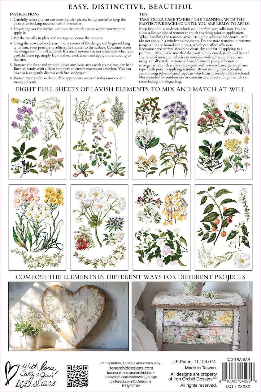 Sarah Featon’s Botanticals IOD Transfer 8x12 Pad