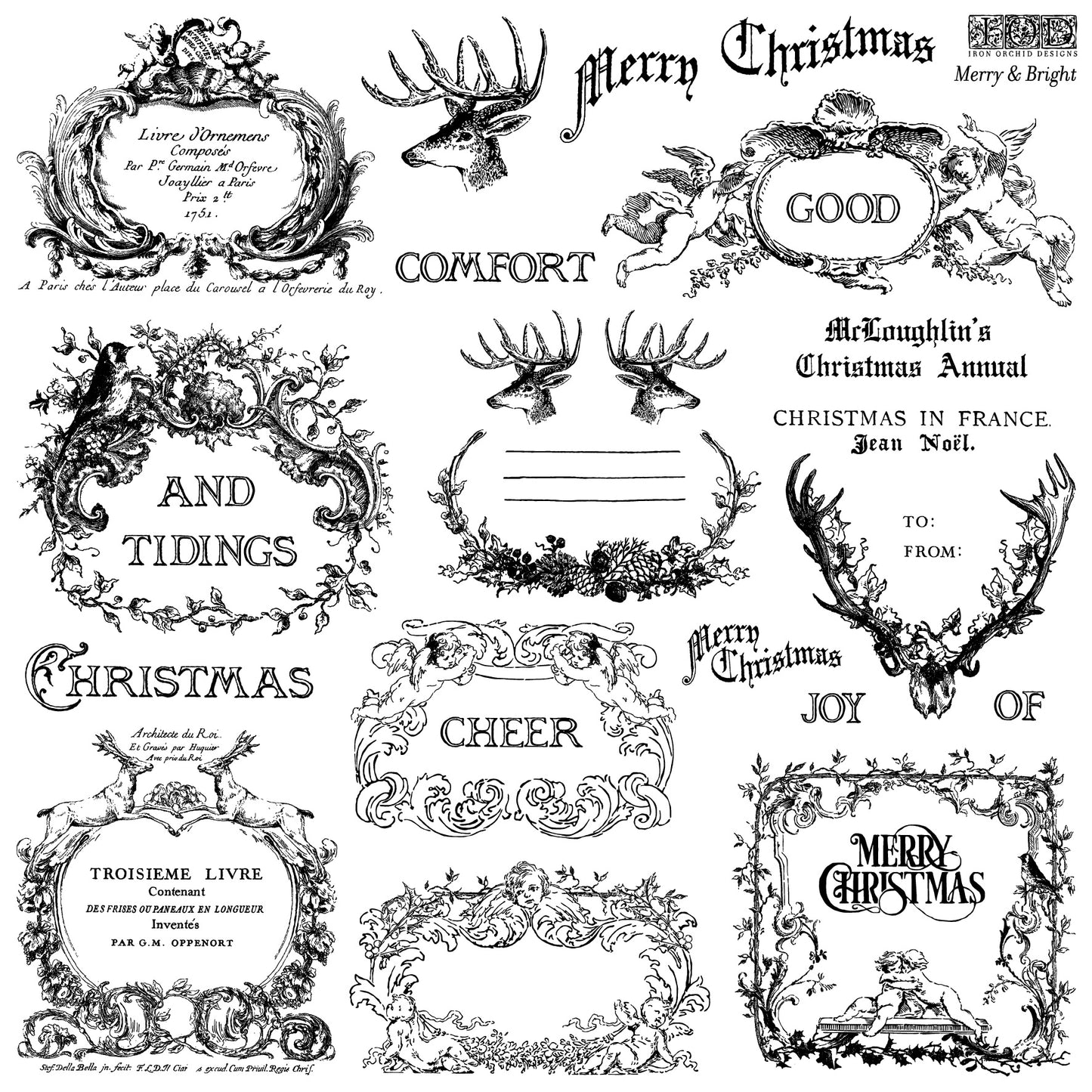 Merry & Bright IOD Stamp - Retired