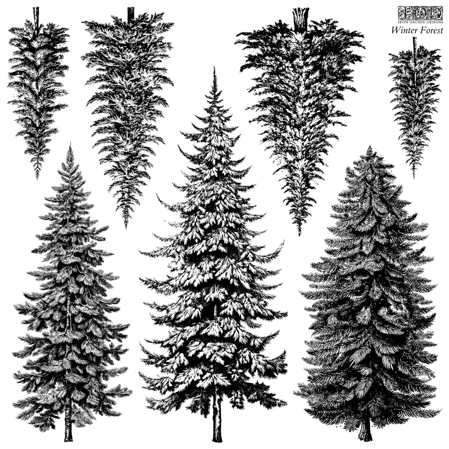 Winter Forest IOD Stamp - Retired