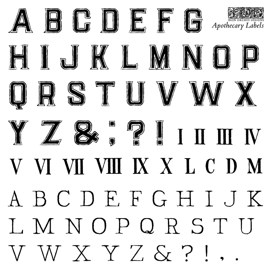 Apothecary Labels 6x6 IOD Stamps