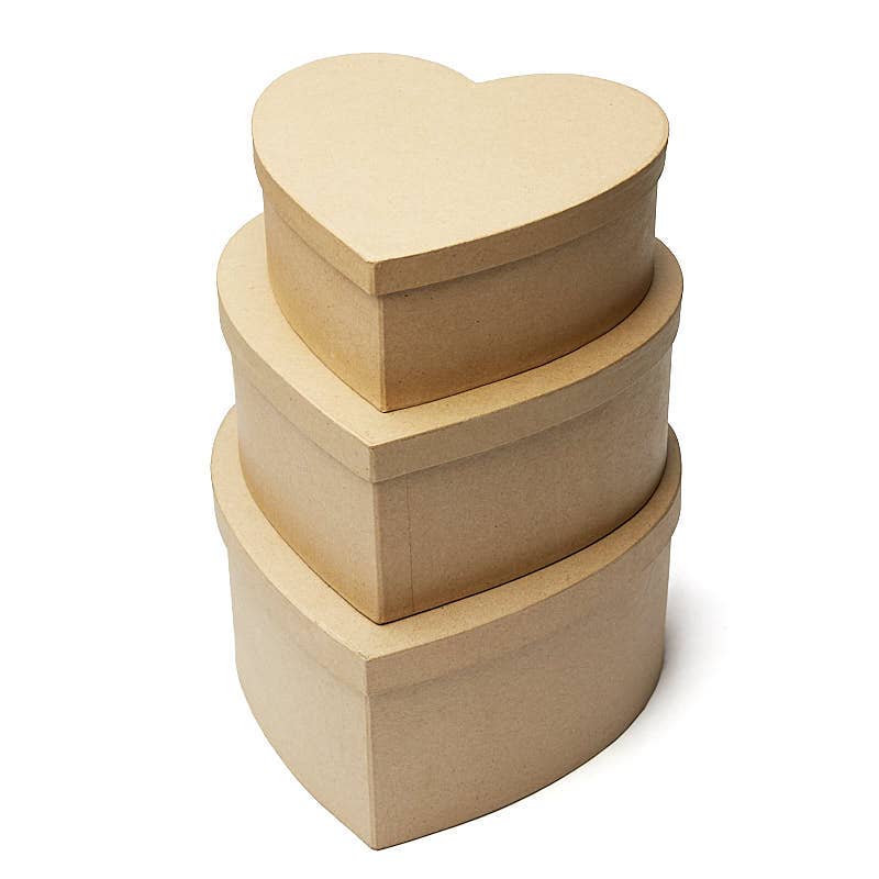 Paper Mache Heart Box Sets