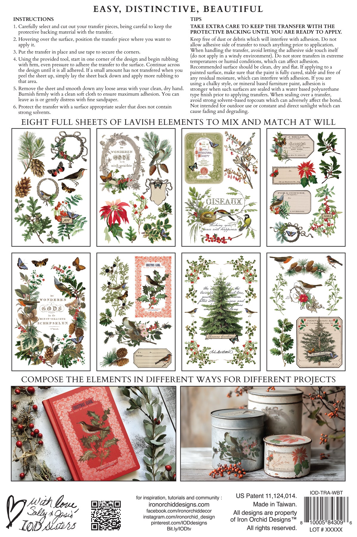 Winter Botanist IOD 8x12 Transfer Pad