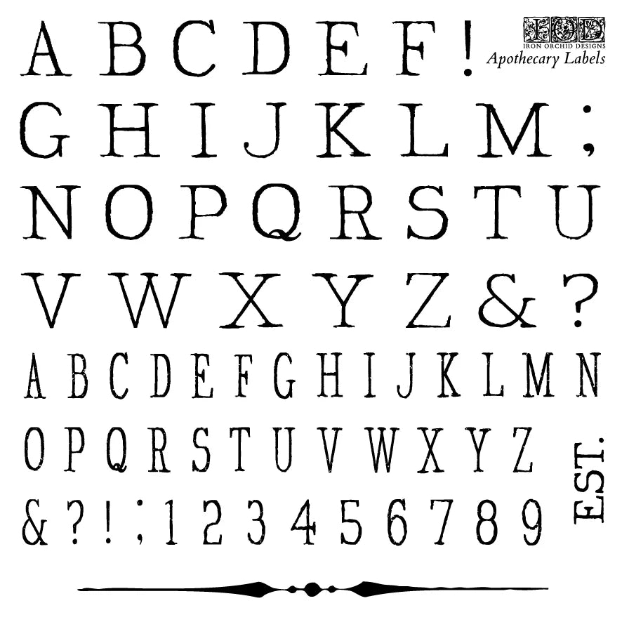 Apothecary Labels 6x6 IOD Stamps