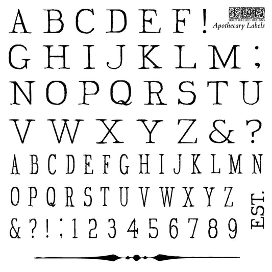 Apothecary Labels 6x6 IOD Stamps