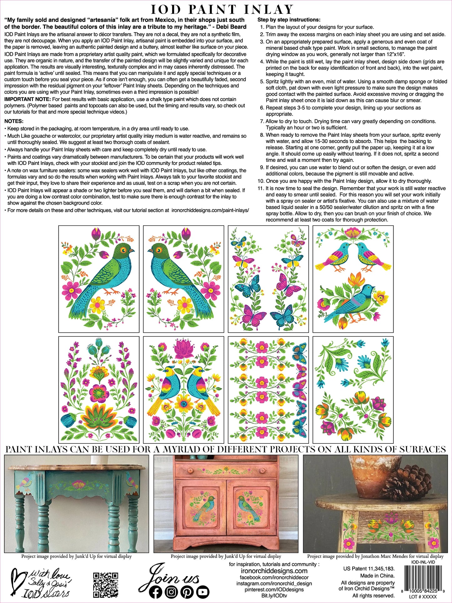 Vida Flora IOD Paint Inlay Pad
