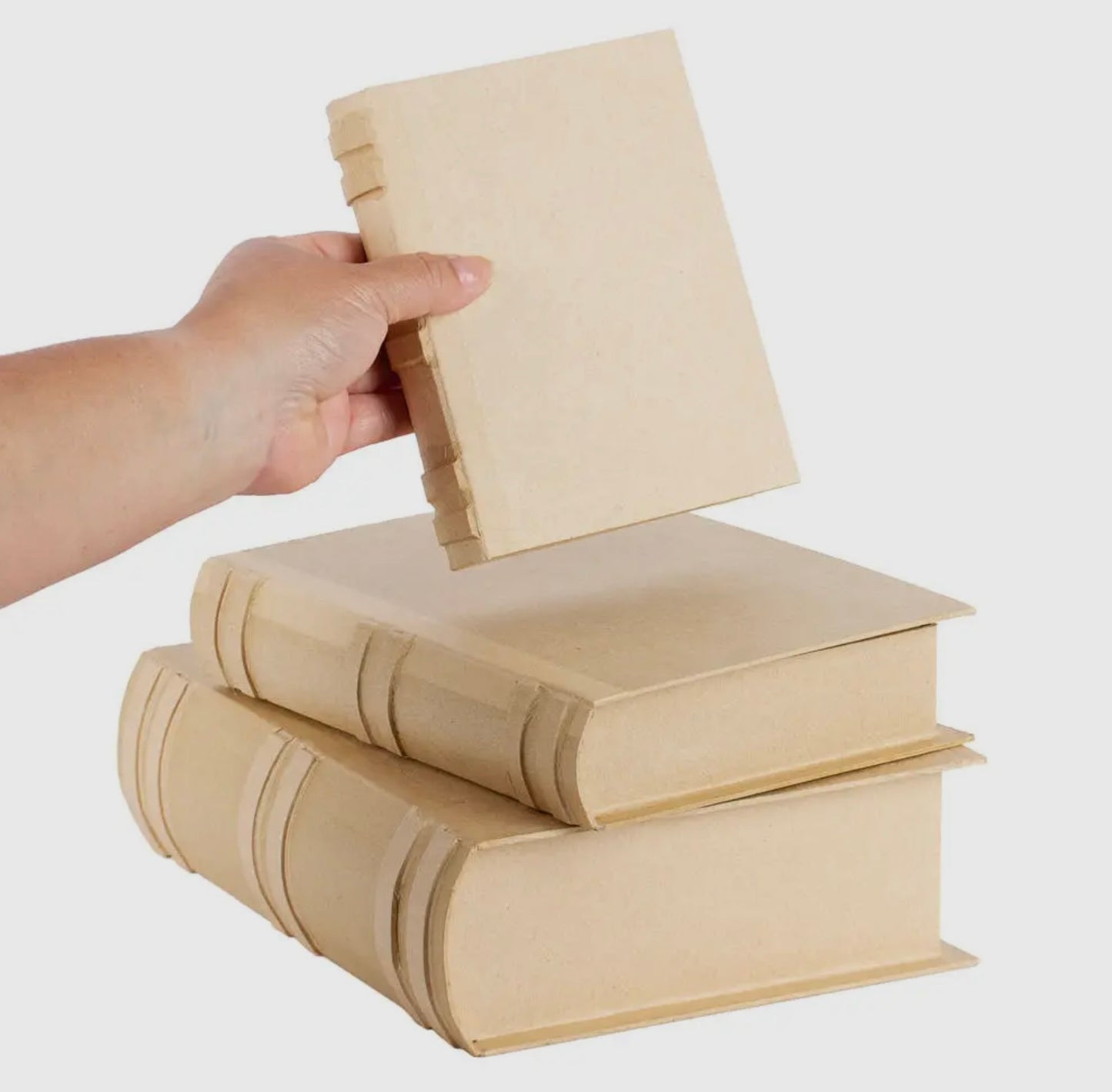 Paper Mache Set/3 Book Shape Boxes