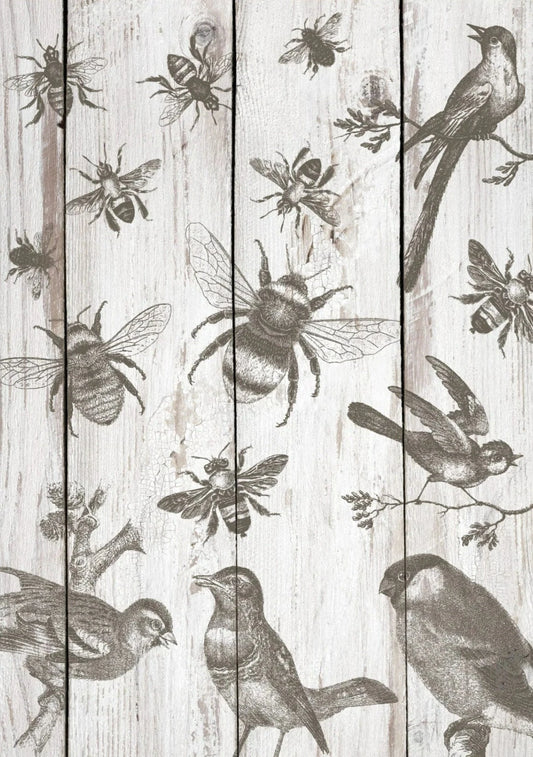 Birds & Bees IOD Stamp