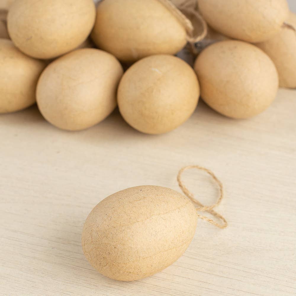 Paper Mache Egg Ornament 2-1/4”