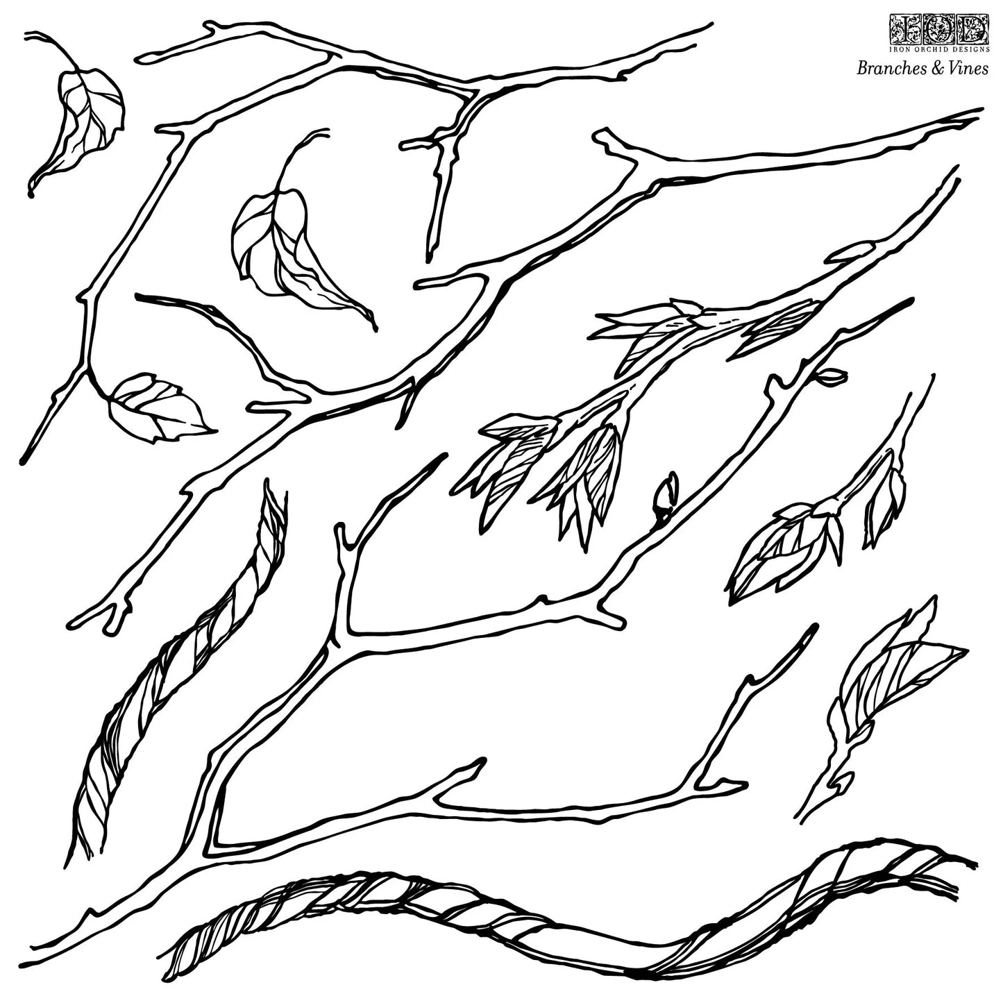 Branches & Vines IOD Stamp