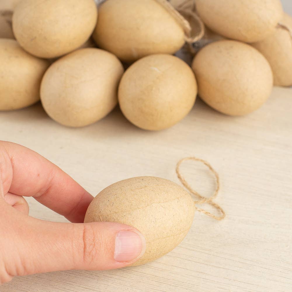 Paper Mache Egg Ornament 2-1/4”