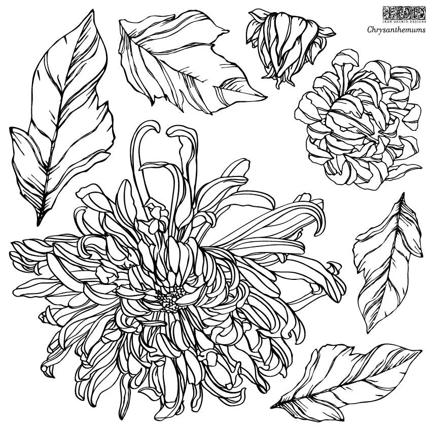 Chrysanthemum IOD Stamp