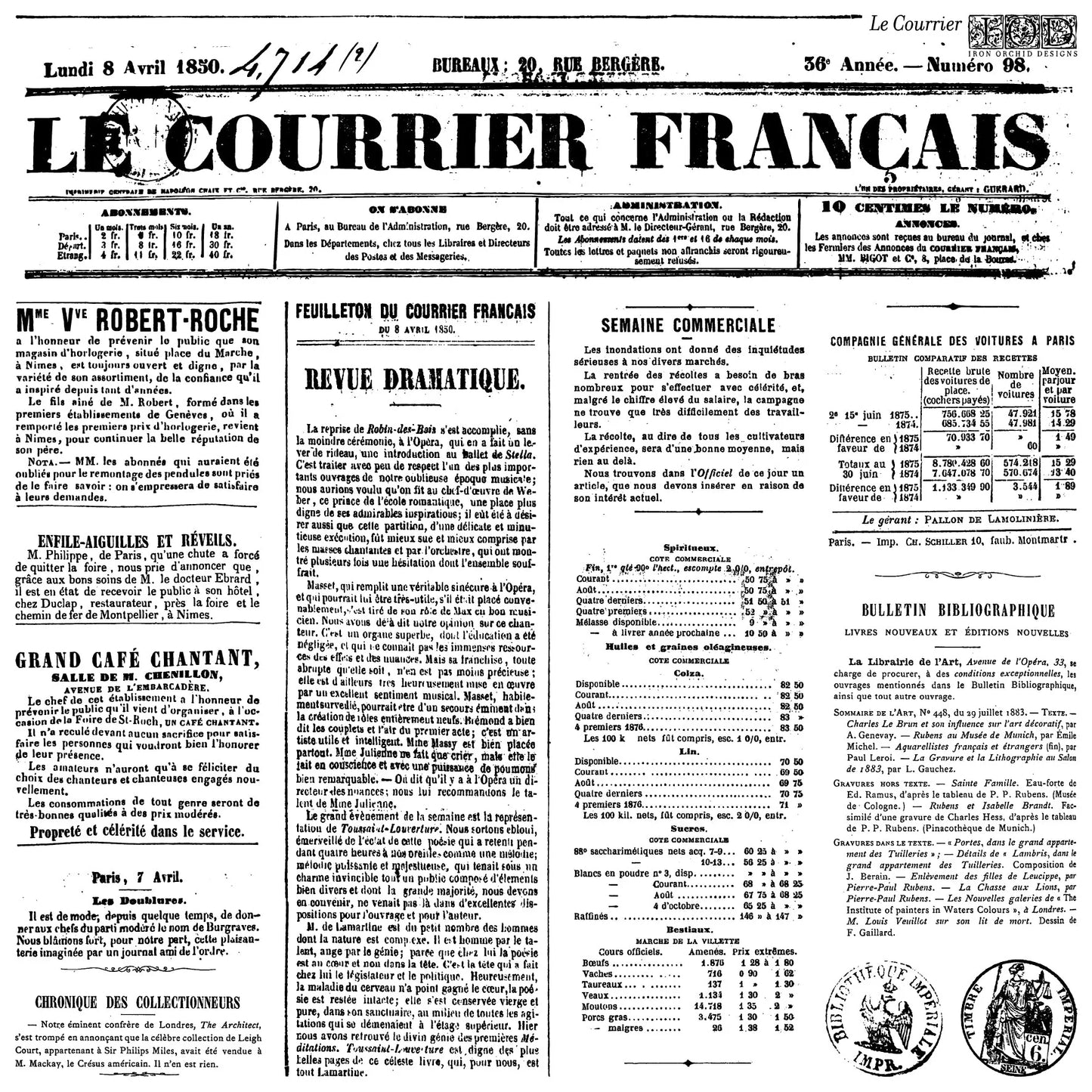 Le Courrier IOD Stamp - Retired