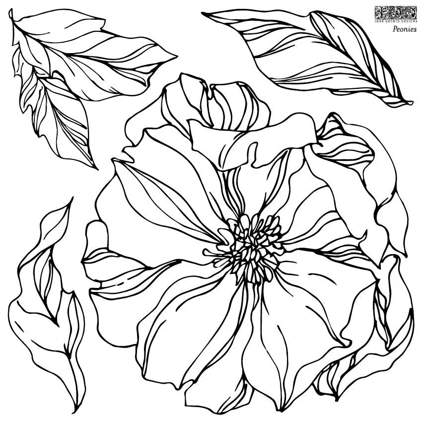Peonies IOD Stamp - Retired