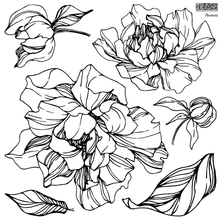 Peonies IOD Stamp - Retired