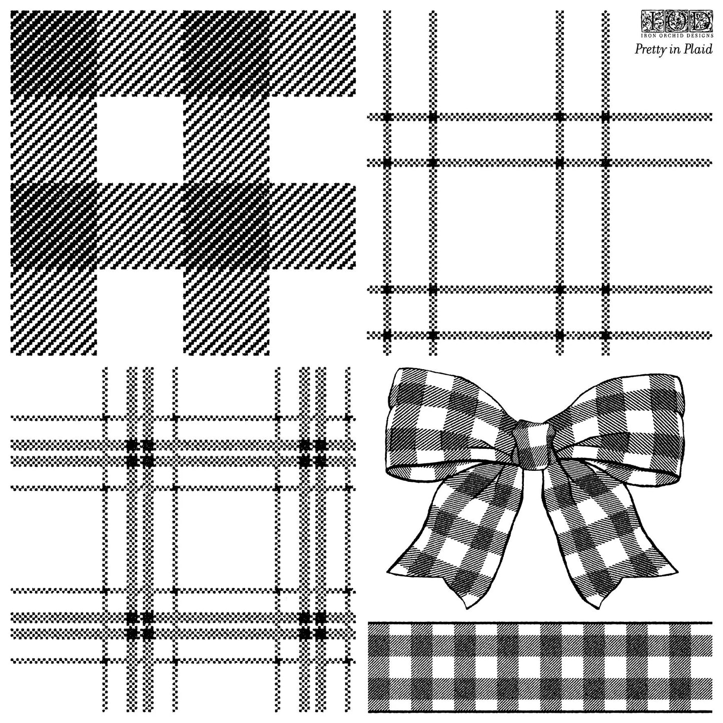 Pretty in Plaid IOD Stamp - Retired