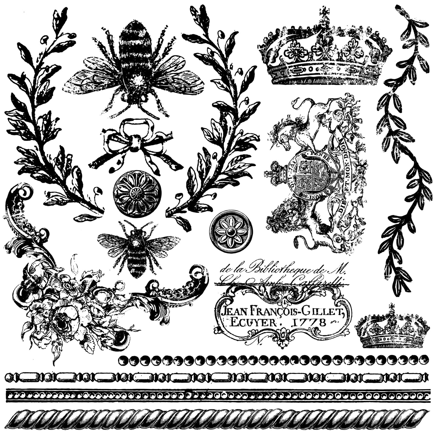 Queen Bee IOD Stamp