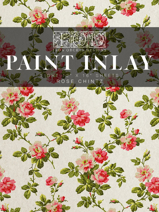 Rose Chintz IOD Paint Inlay Pad - Retired