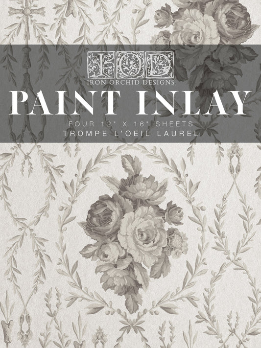 Trompe L'Oeil Laurel IOD Paint Inlay Pad