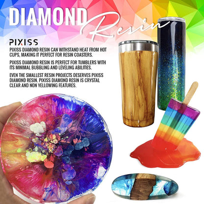 PIXISS Diamond Resin Starter Kit - 17oz. Epoxy Resin & Acces