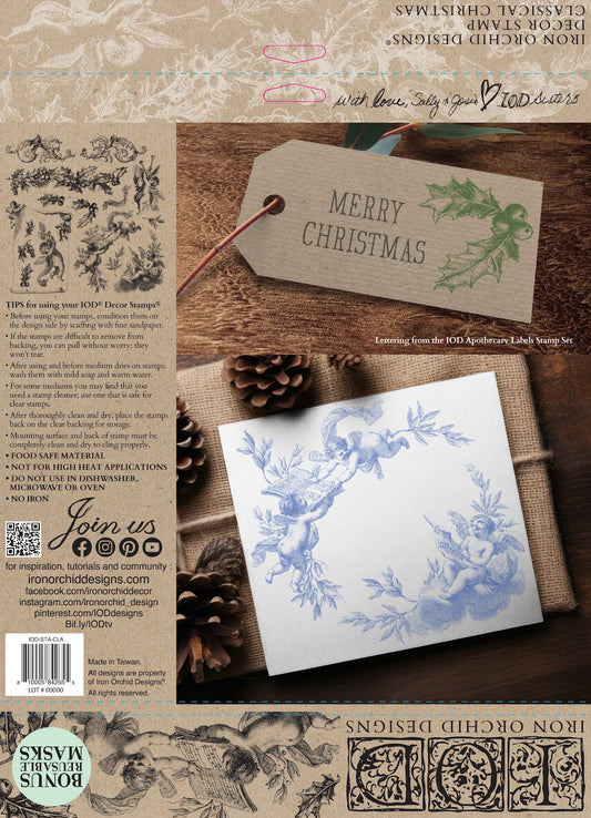 Classical Christmas IOD Stamp