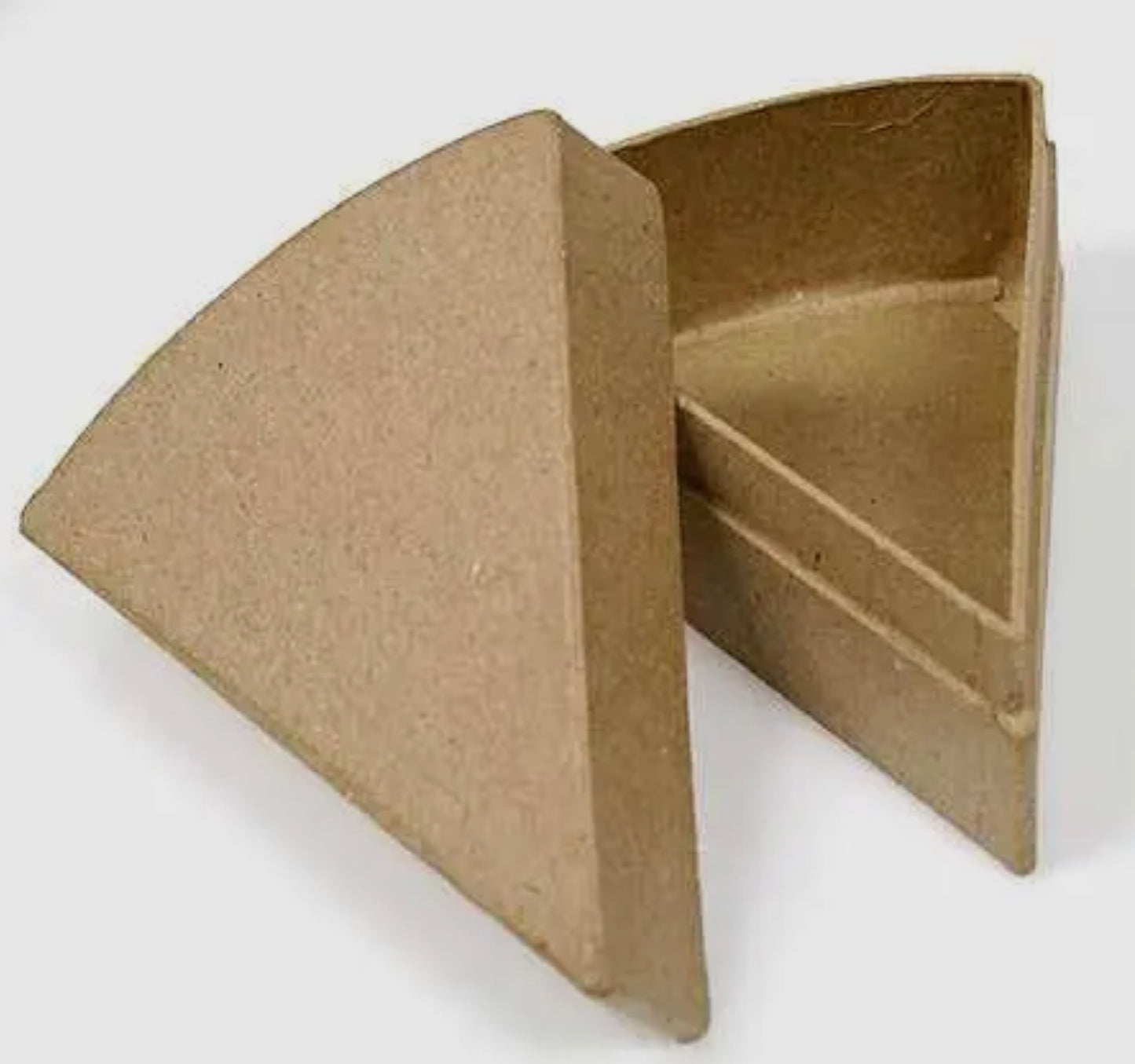 Paper Mache Cake Slice Shaped Box 4.5”x3.5”x2”