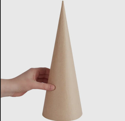 Paper Mache Cone 13 3/4” x 5”