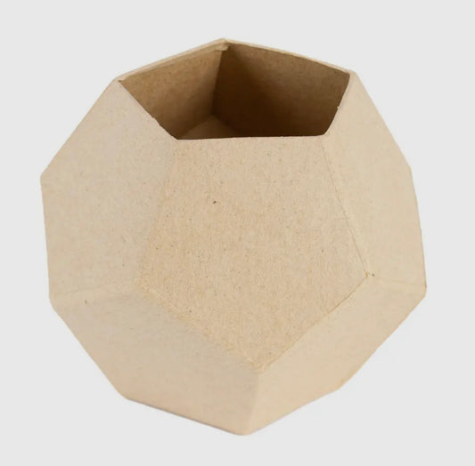 Paper Mache Geometric Vase