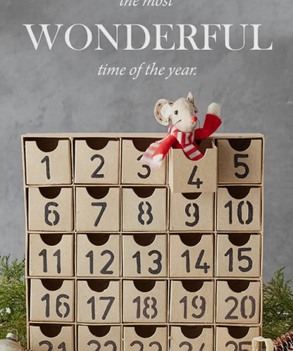 Paper Mache Advent Countdown Box