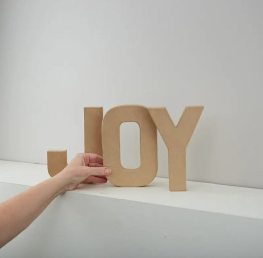 Paper Mache “JOY” Word Set