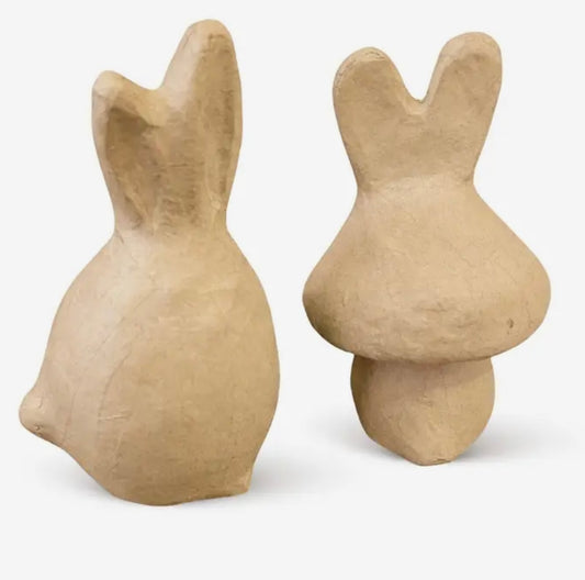 Paper Mache Puffy Bunny Rabbits