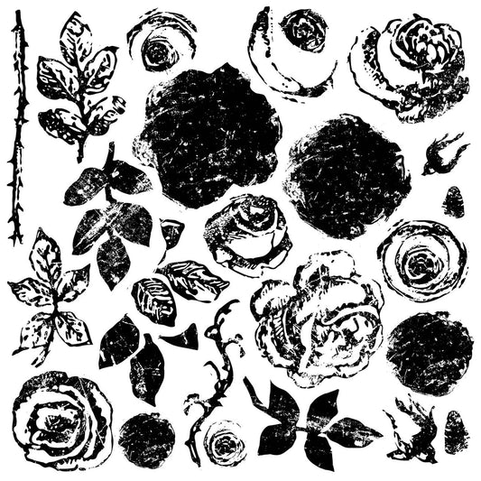 Painterly Roses IOD Stamp - Retired