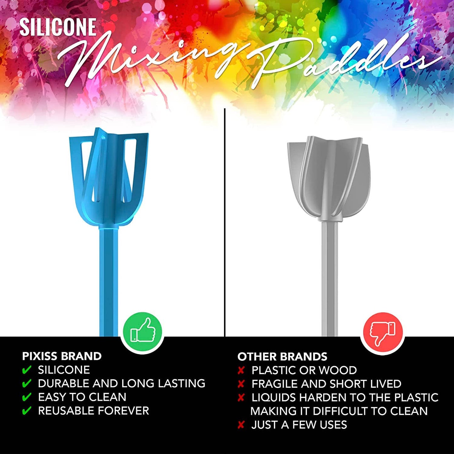 PIXISS Multi-Purpose Mixing Paddles Silicone