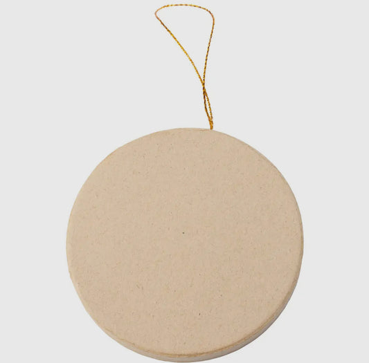 Paper Mache Blank Circle Ornament