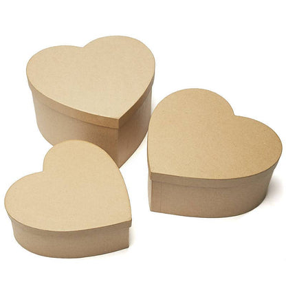 Paper Mache Heart Box Sets