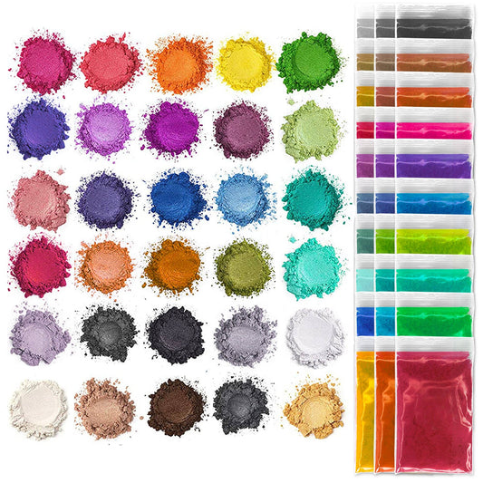 PIXISS Assorted Mica Powders - 30 Assorted Colors