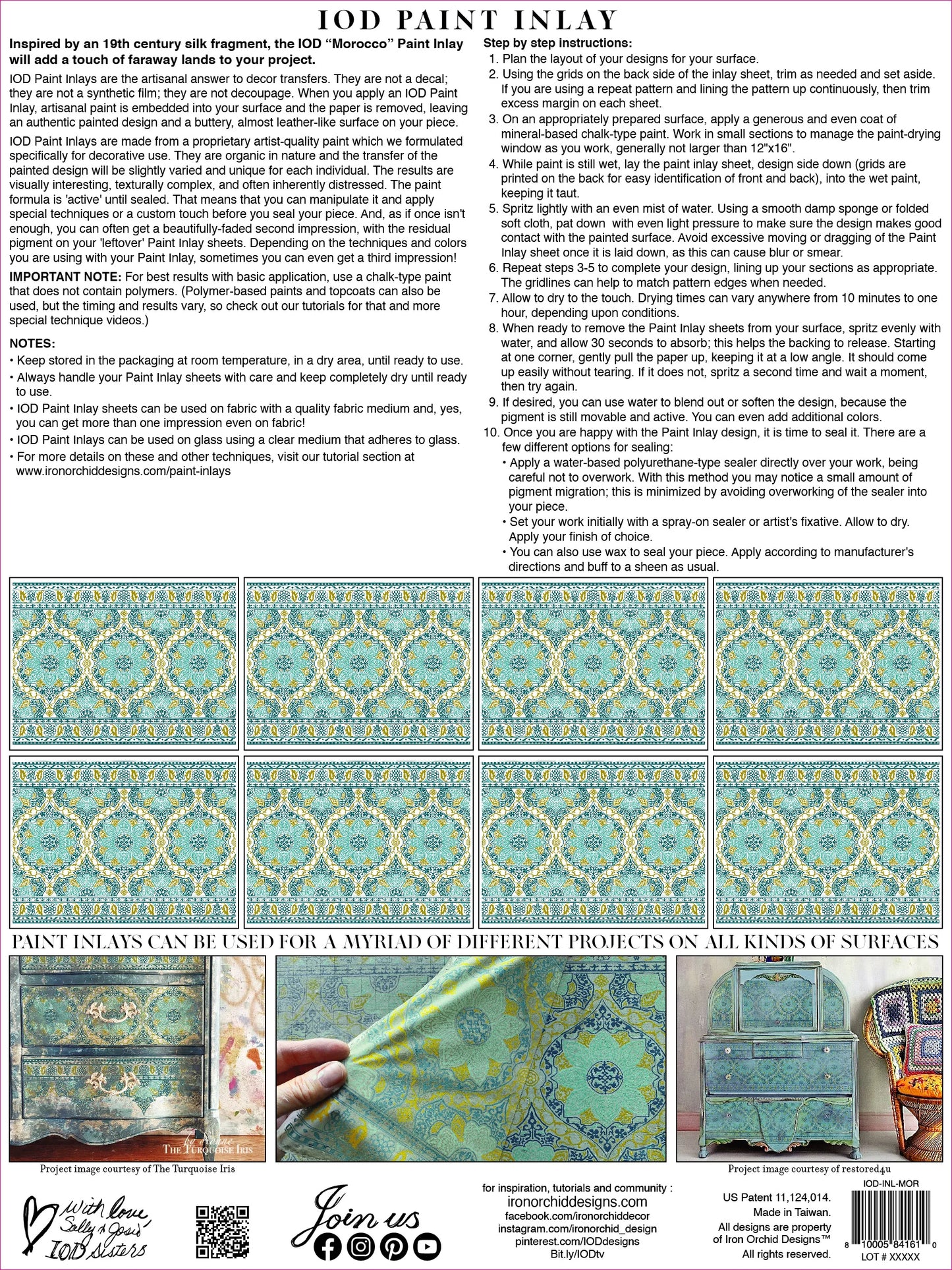 Morocco IOD Paint Inlay Pad