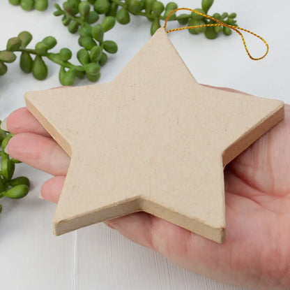 Paper Mache Flat Star Ornament