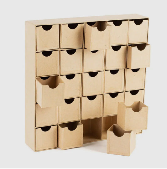 Paper Mache Advent Countdown Box